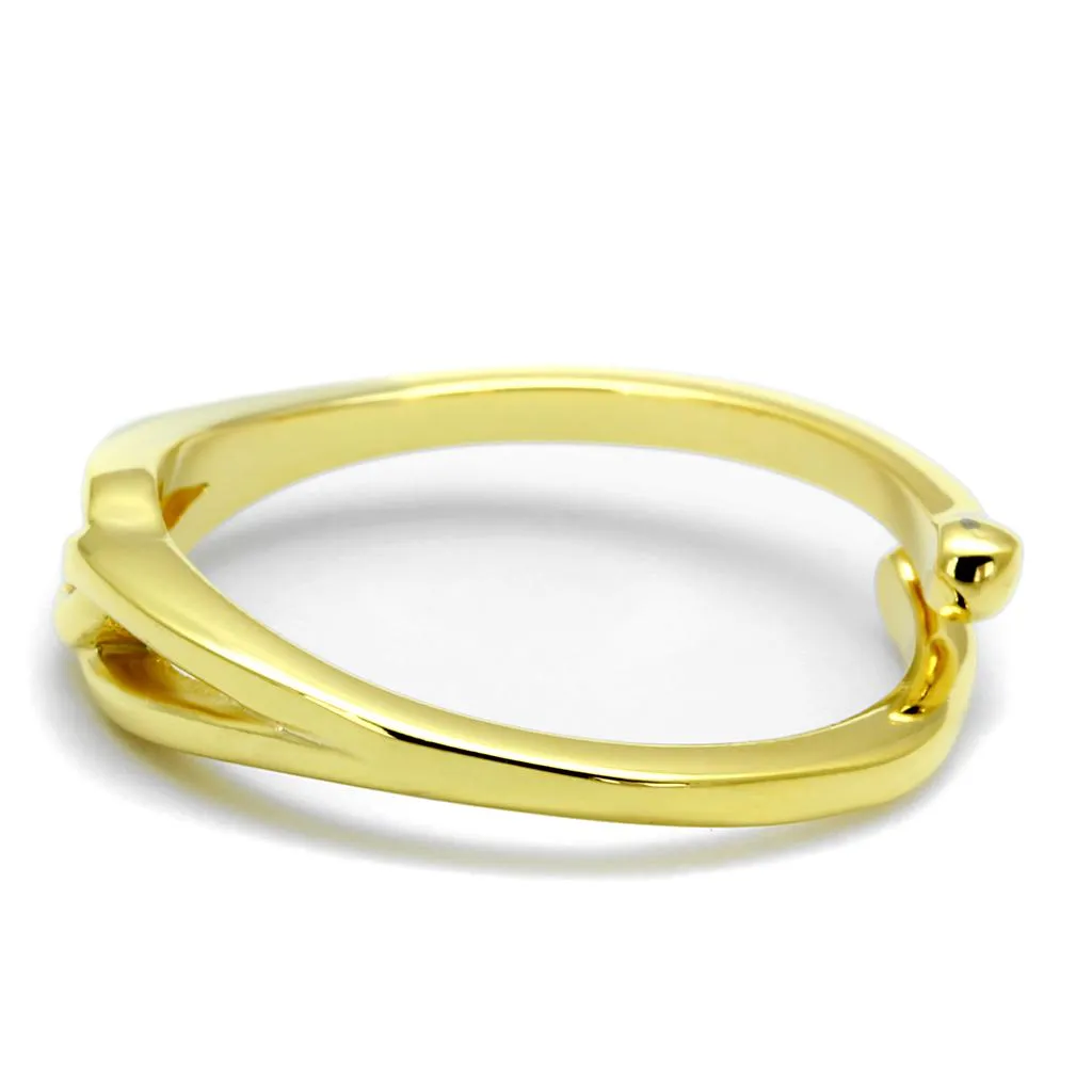 Gold Brass Ring with No Stone for Women Style LO4081