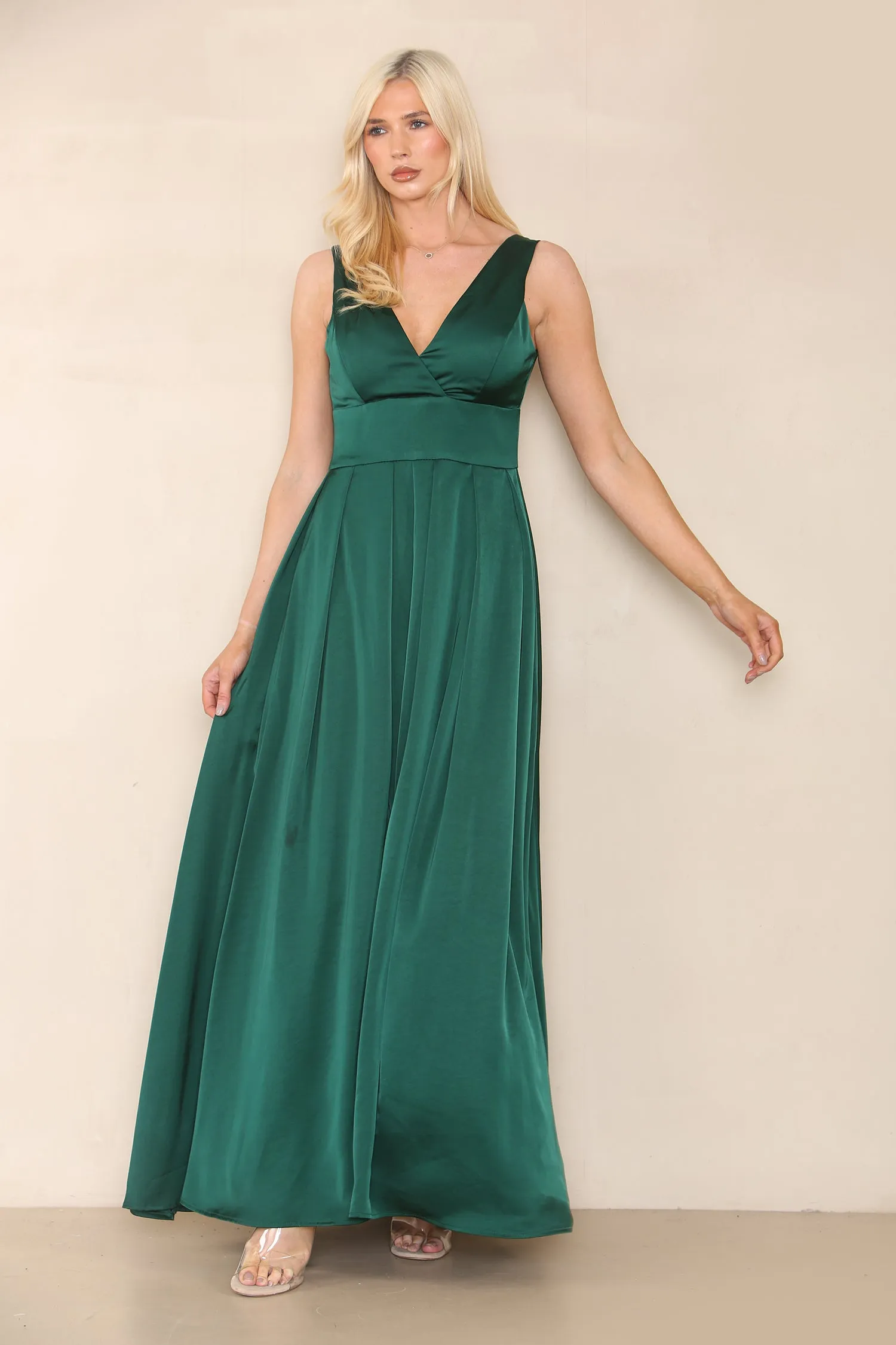 Green Maxi Dress Sleeveless