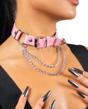 Heart Adjuster Collar Neon Pink