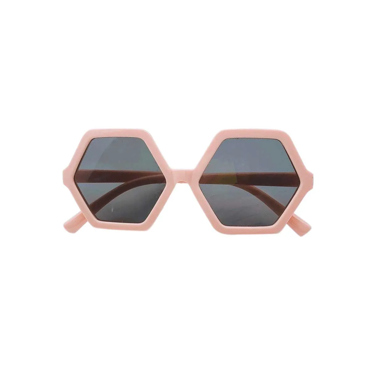 Hexagon Sunglass, Peach