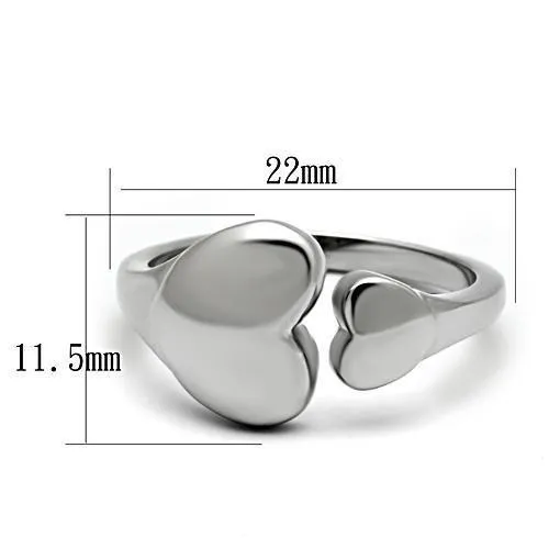 High polished (no plating) Stainless Steel Ring with No Stone for Women Style TK1000