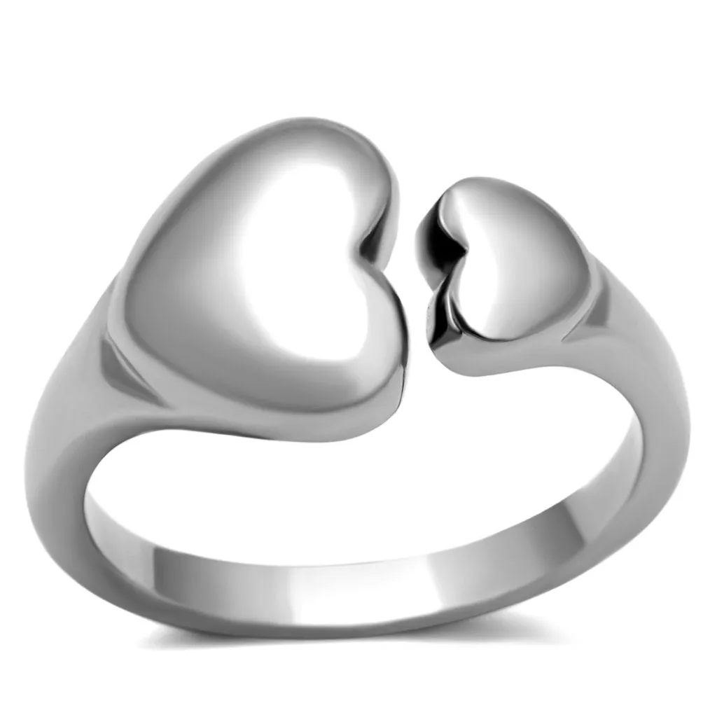 High polished (no plating) Stainless Steel Ring with No Stone for Women Style TK1000