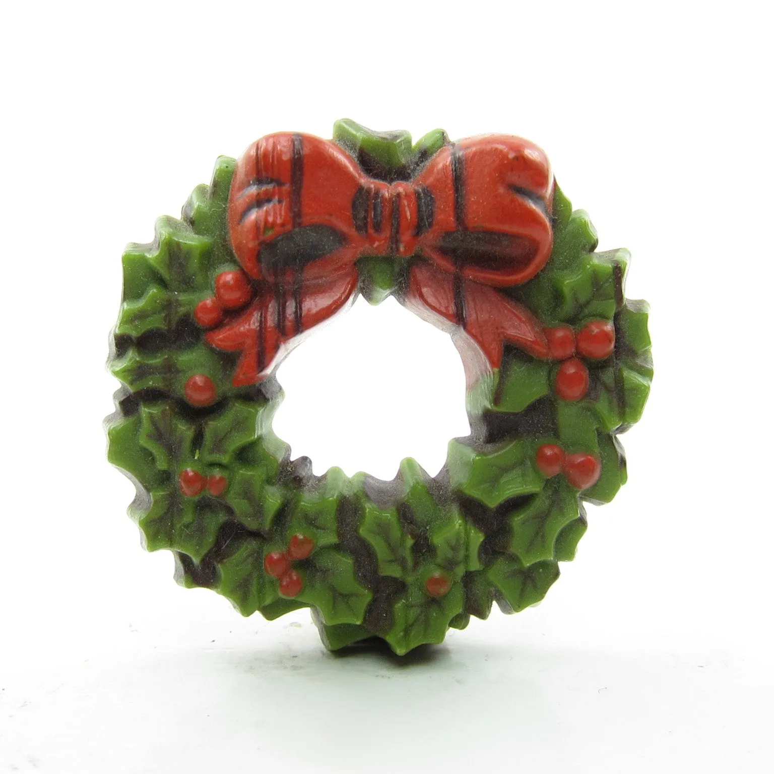 Holly Berry Wreath Vintage Hallmark Christmas Pin