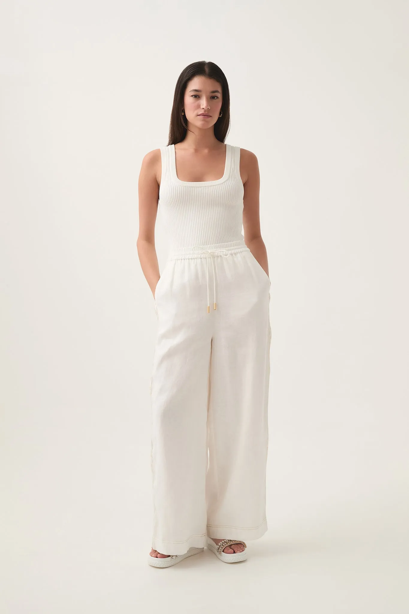 Imogen Logo Linen Pant