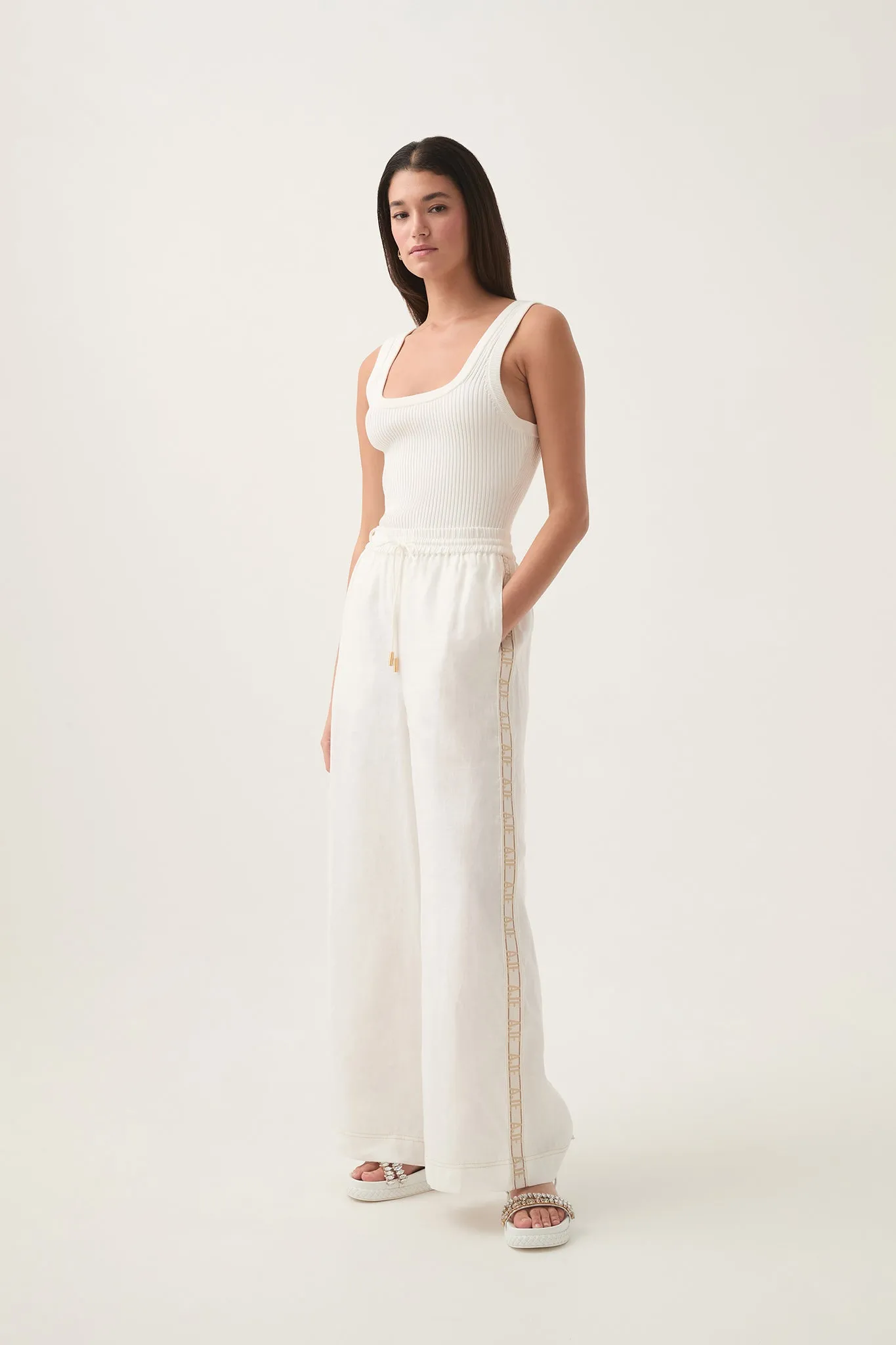 Imogen Logo Linen Pant