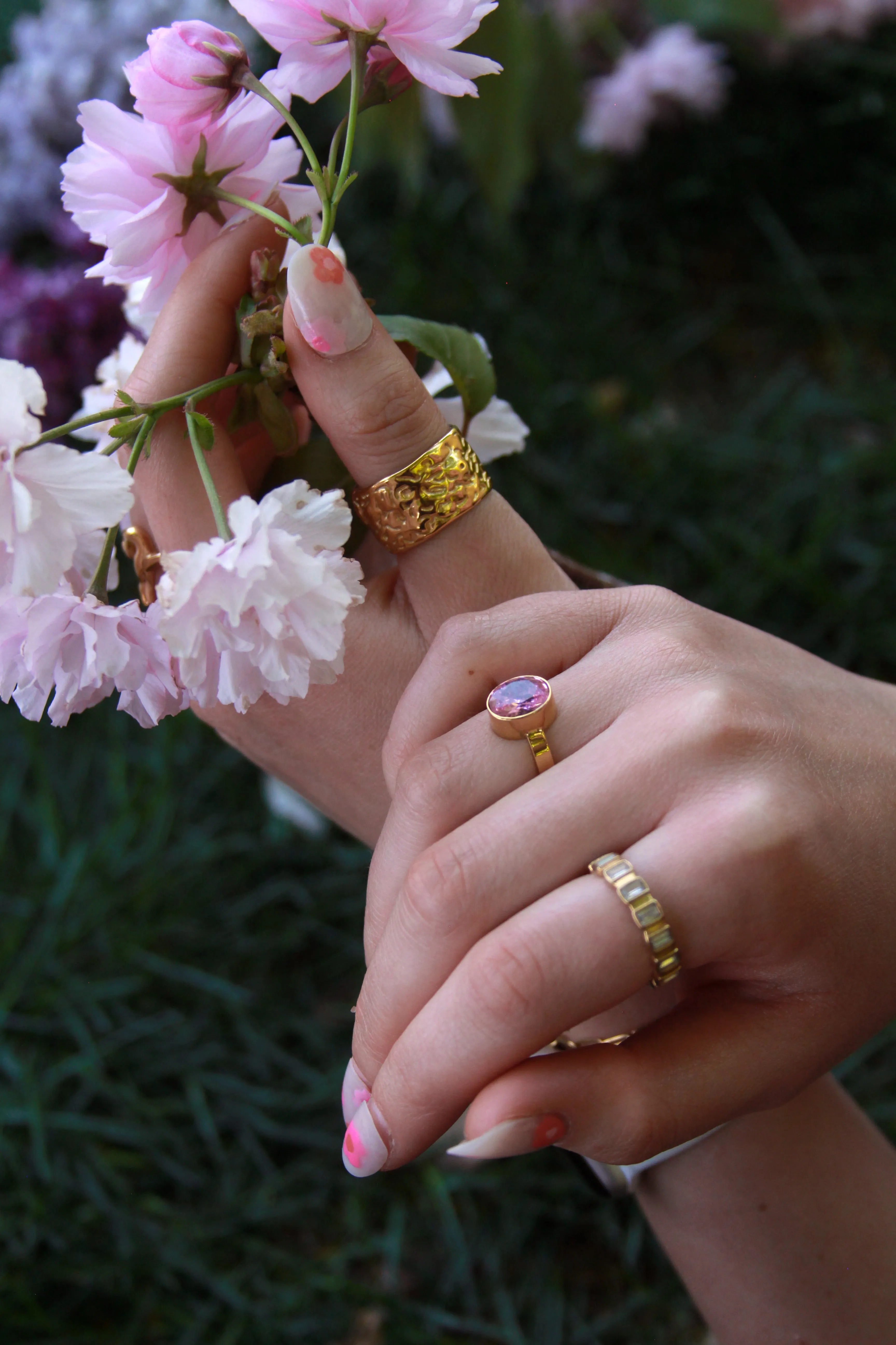 Imperfect Hammer Fashion Ring