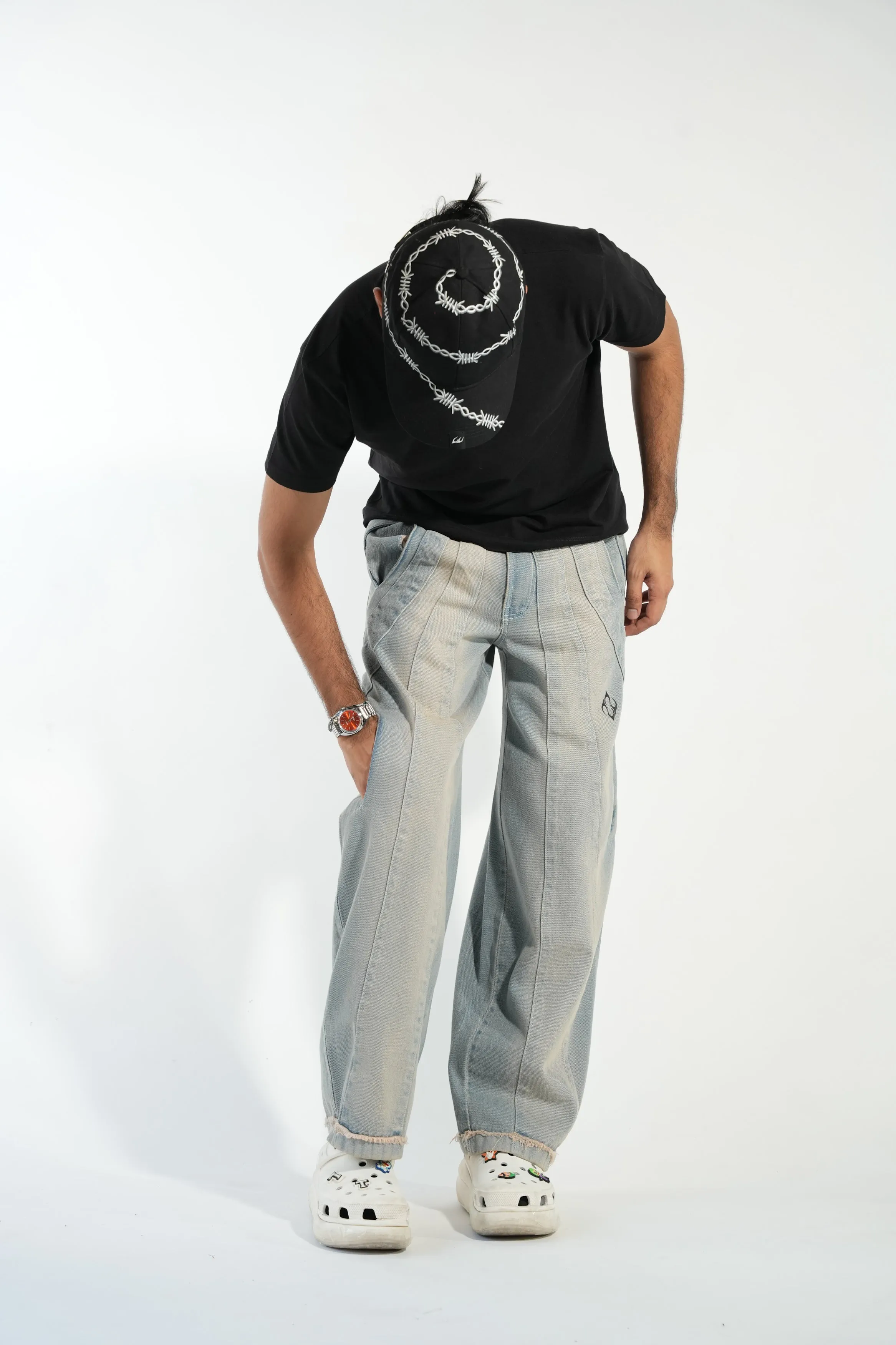 Infinity Panelled Jeans-sky tint - RTW