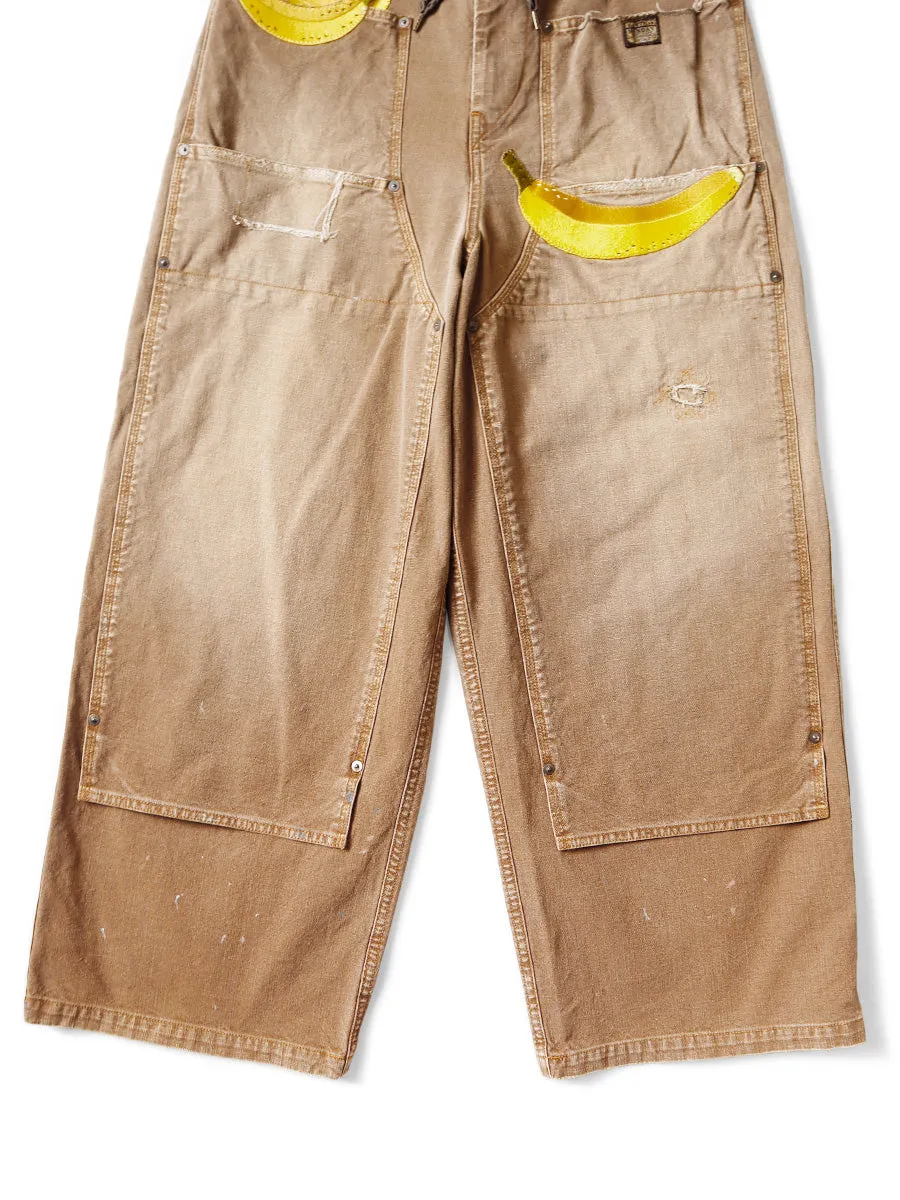 Kapital Canvas W-Knee EASY Baggy Pants (BANANA Patch Remake) - GLD