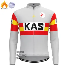 KAS Grey Fleece Retro Long Sleeves Jerseys