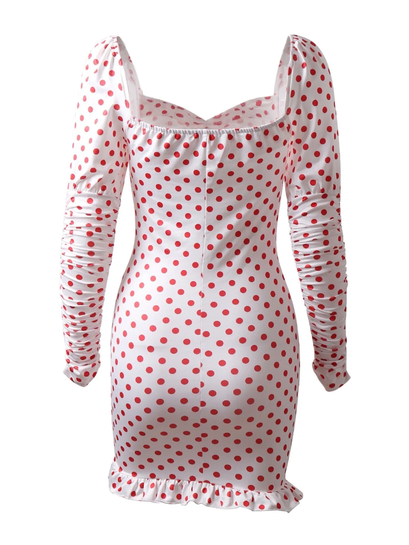 KittenAlarm - V-neck Polka Dot Dress