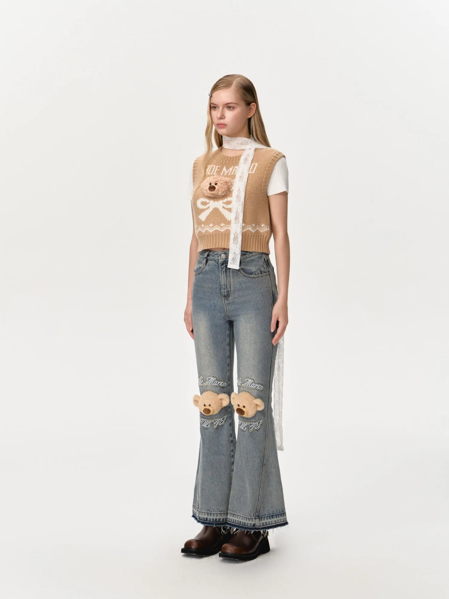 Knees Bear Jeans In Blue