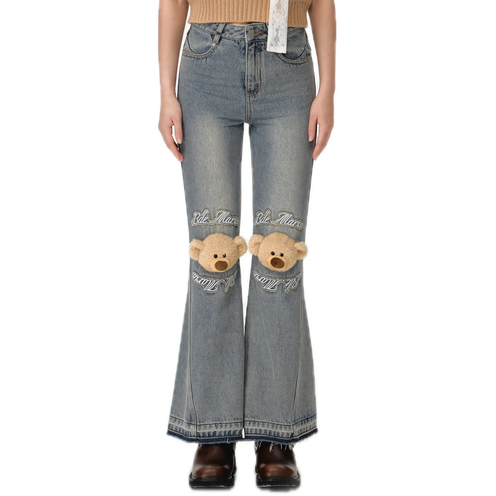 Knees Bear Jeans In Blue