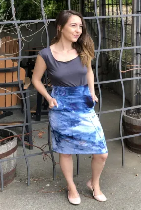 Lana Bamboo Pencil Skirt - Handdyed