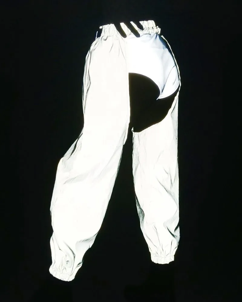 Laser Rave Reflective Open-Crotch Pants