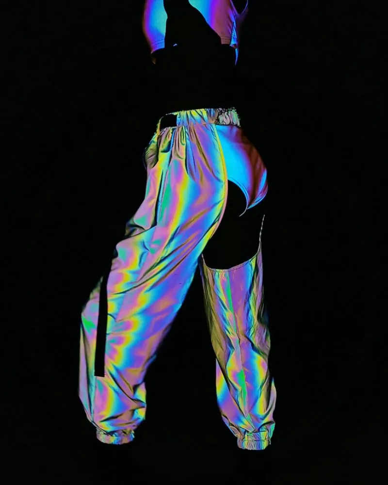 Laser Rave Reflective Open-Crotch Pants