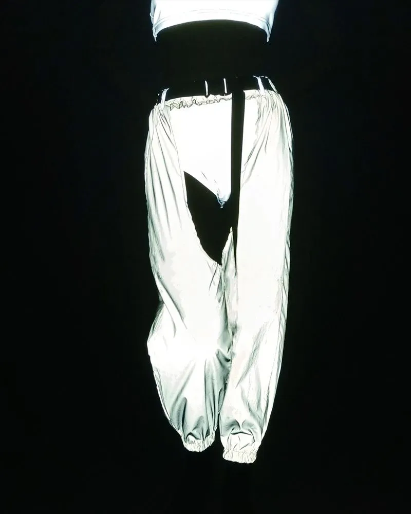 Laser Rave Reflective Open-Crotch Pants