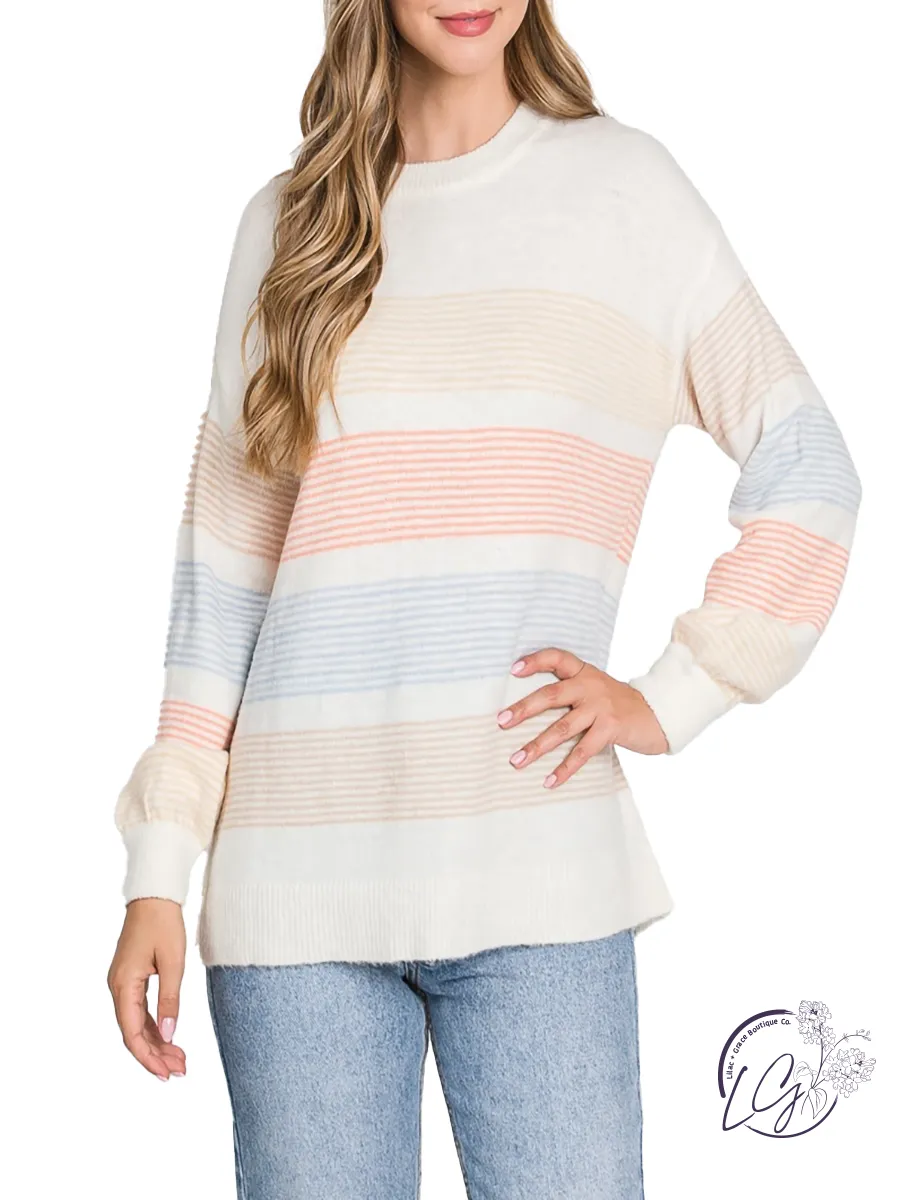 Late Love Multi Striped Sweater