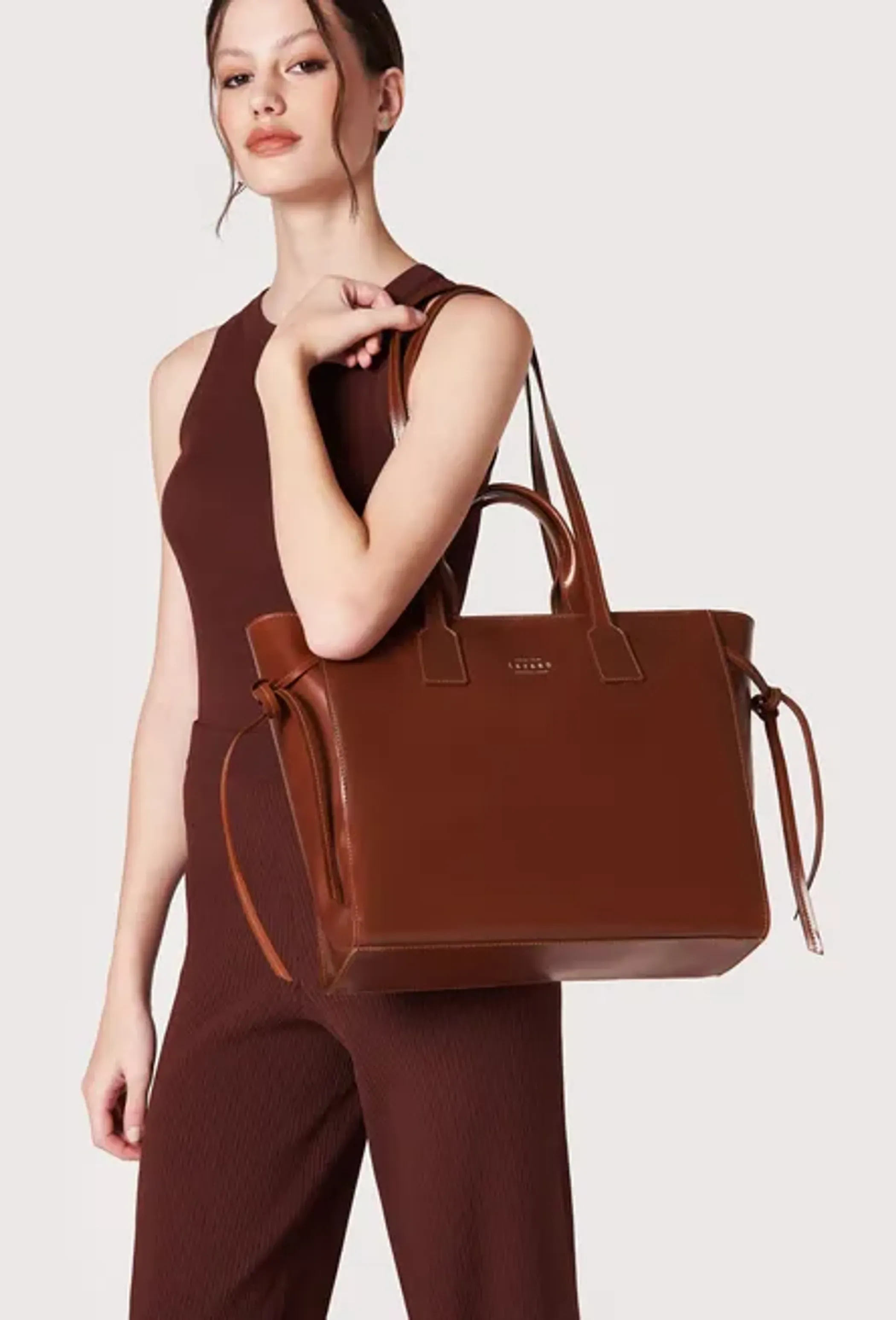 Leather Tote Bag 'Lambro'