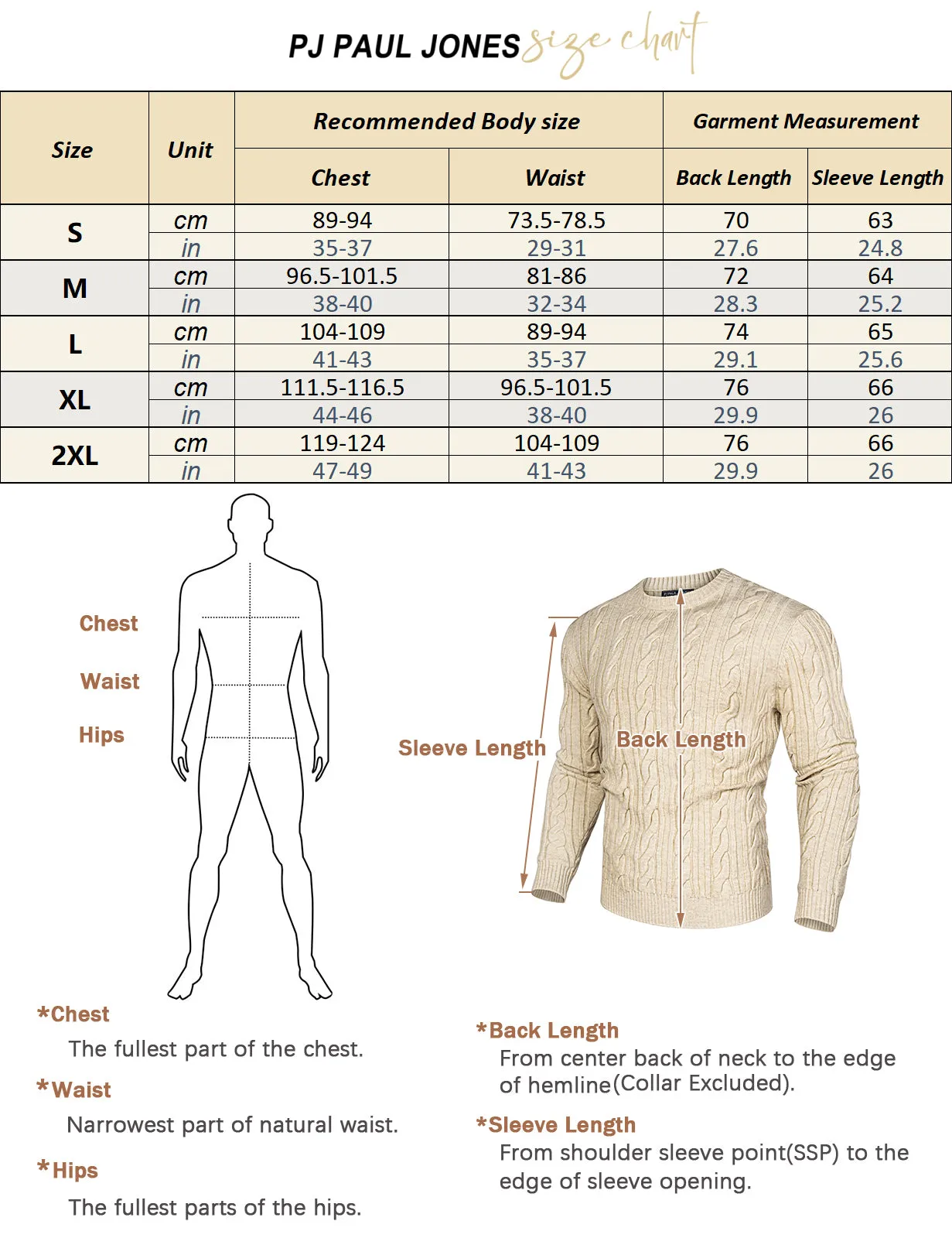 Men Cable Knitted Sweater Long Sleeve Crew Neck Ribbed Cuff Pullover