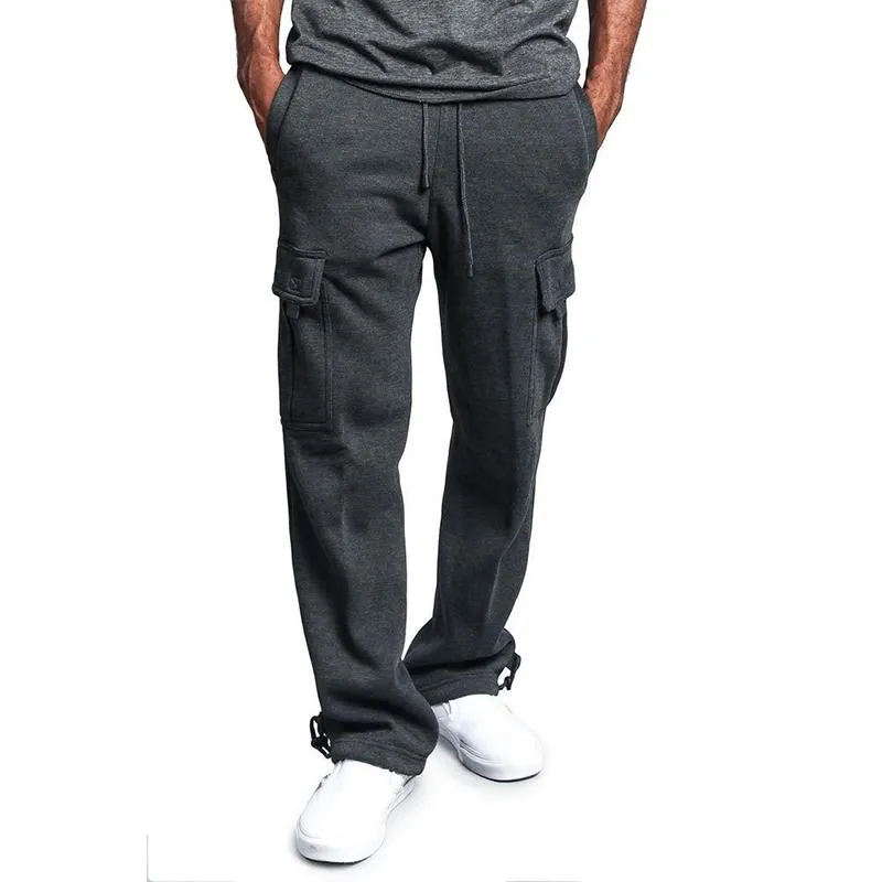 Men's Drawstring Solid Color Trousers 38427740YM