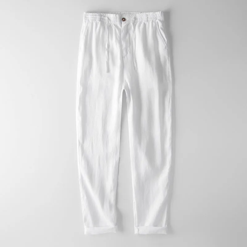 Men's Thin Loose Plus Size Linen Casual Pants