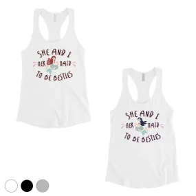 Mermaid To Be Besties Best Friend Matching Tank Tops For Womens