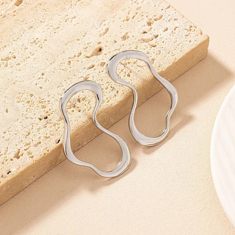 Metal Geometry Irregular Minimalist New Design Fashion Trending Earring