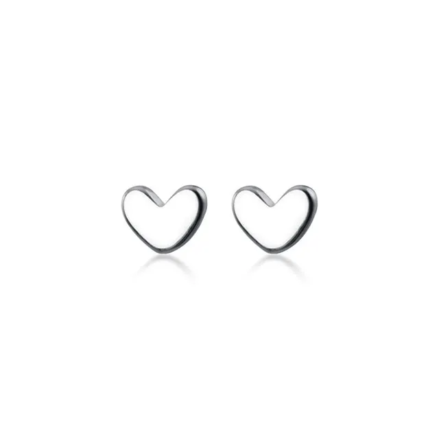 Minimalist 100% 925 Sterling Silver Mini Small Love Heart Stud Earrings