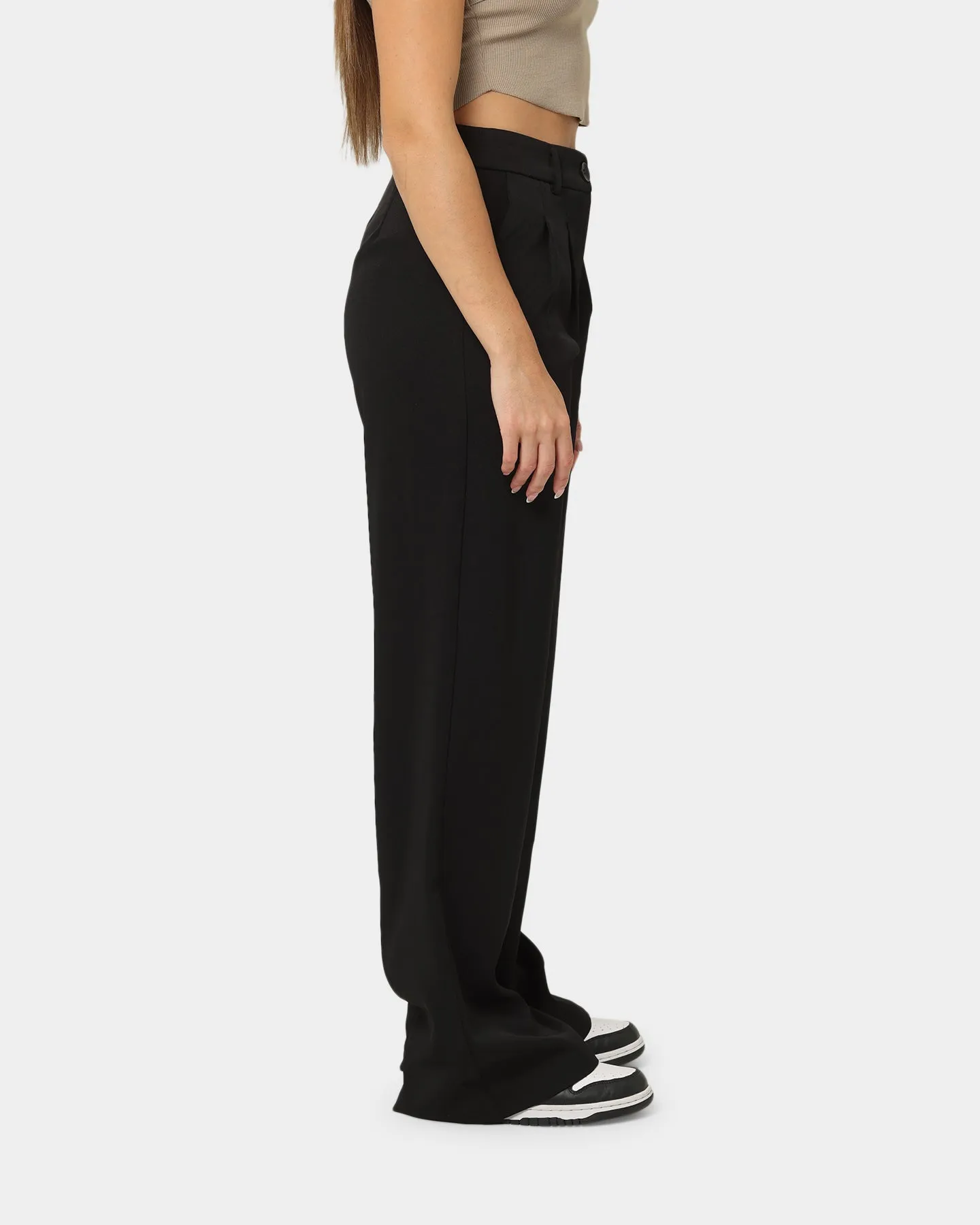 MNML Women's Wide Leg Pants Black