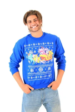 My Little Pony Group Sleigh Ride Snowflakes Sweatshirt