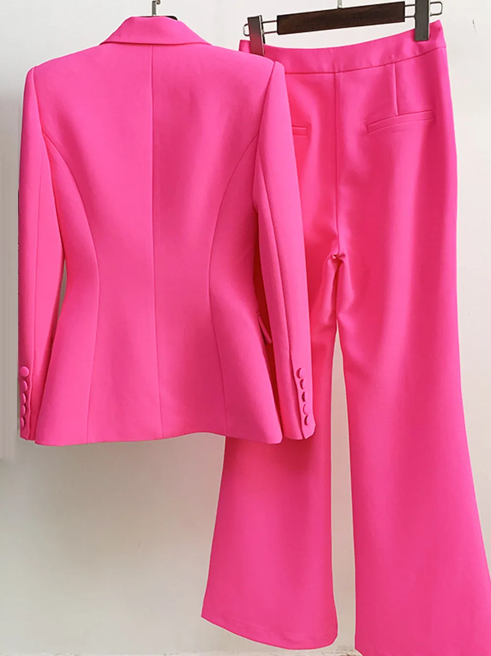 NAOMA Blazer & Flared Pants Set in Pink