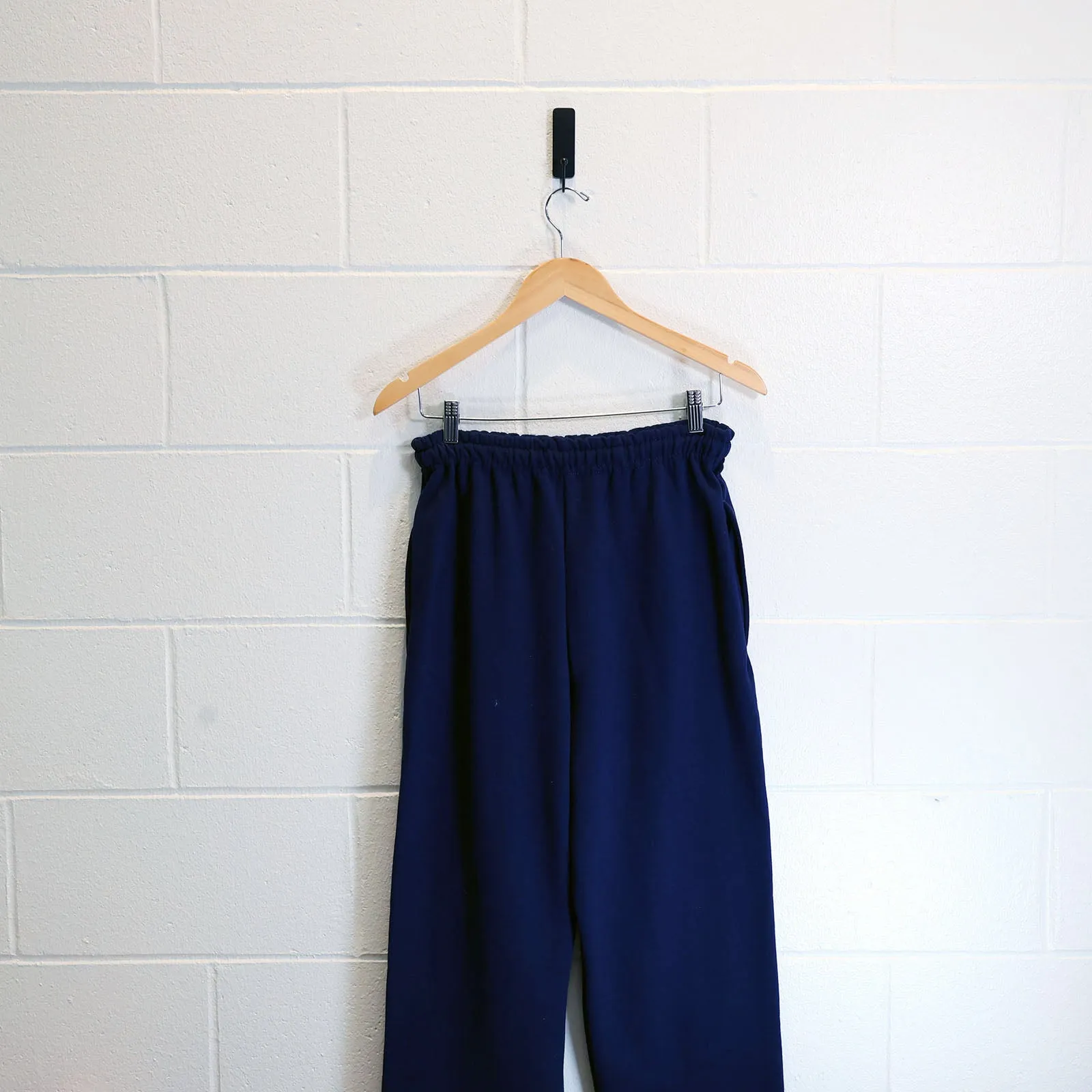 Navy Open Leg Sweatpants