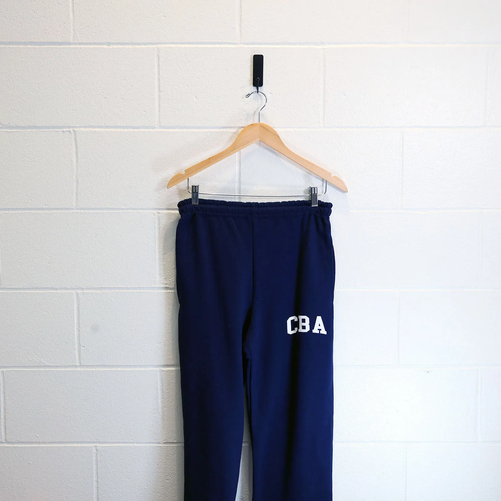 Navy Open Leg Sweatpants