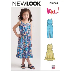 New Look Sewing Pattern N6783 Children's Jumpsuit and Sundress