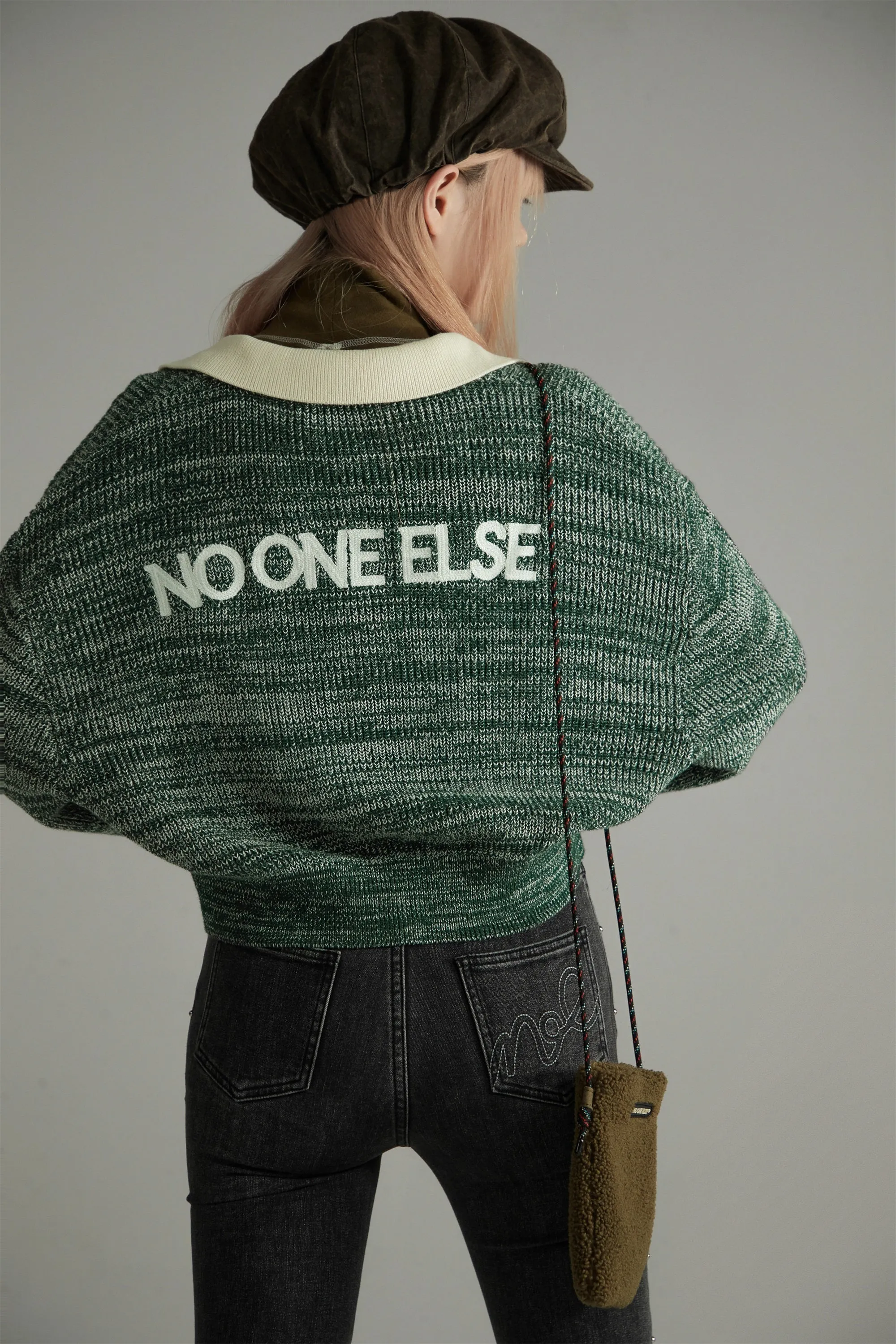 Noe Collar Crop Knit Sweater