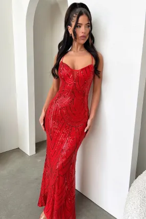 Nolan Maxi Dress - Red