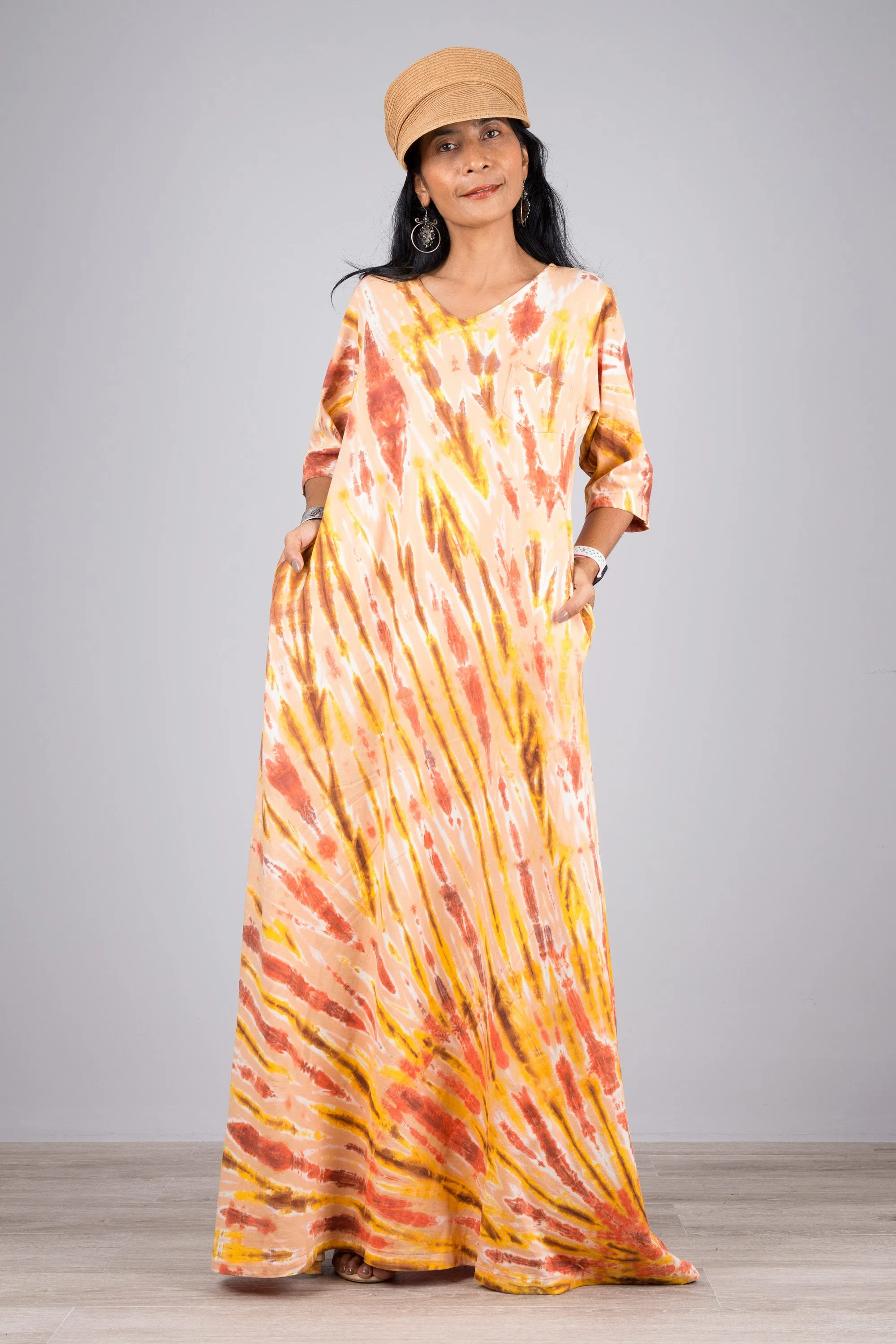 Orange Tie Dye Dress