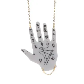 Palmistry Hand Necklace by Sugar & Vice