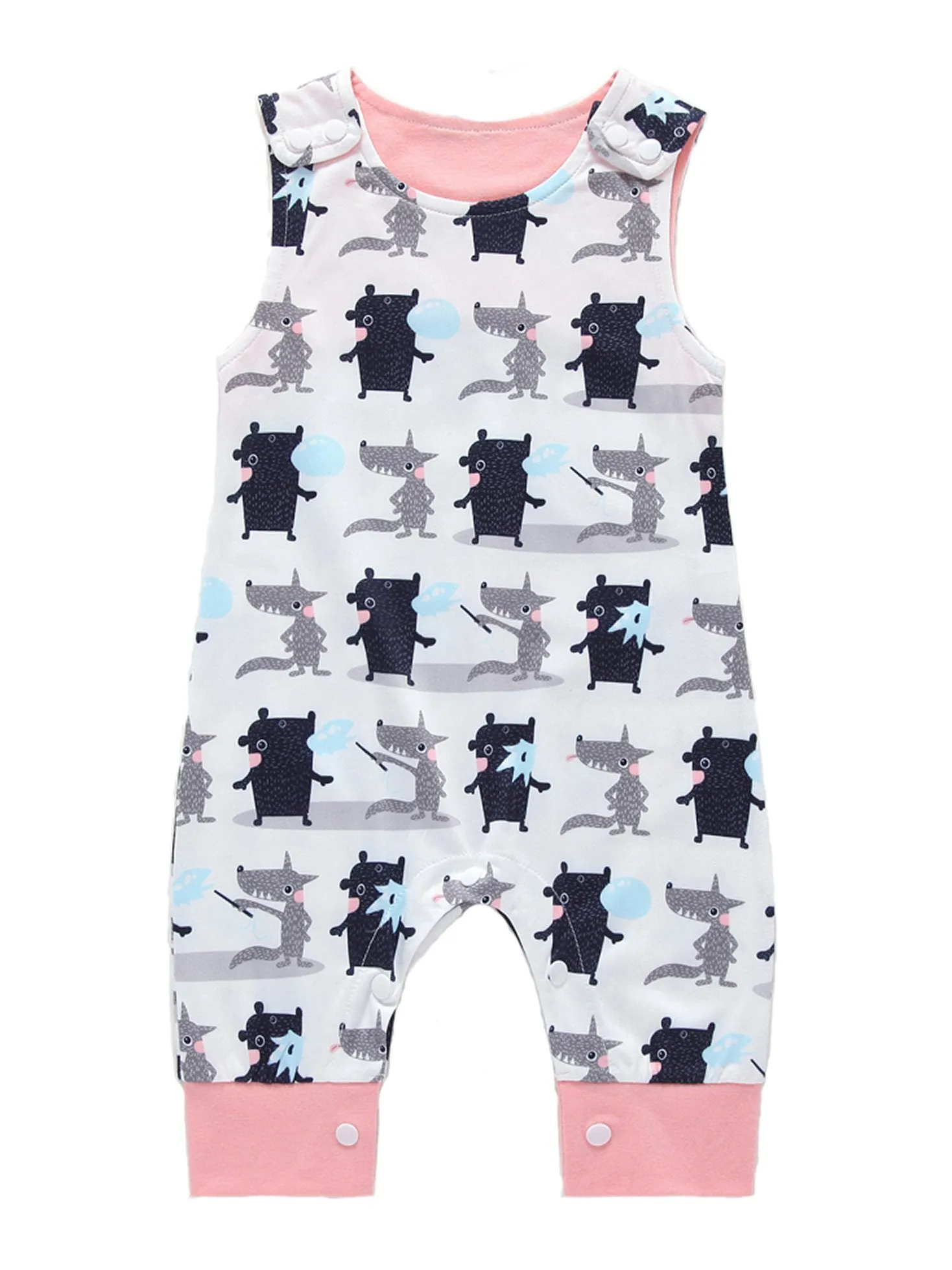 Printed Baby Sleeveless Jumpsuit