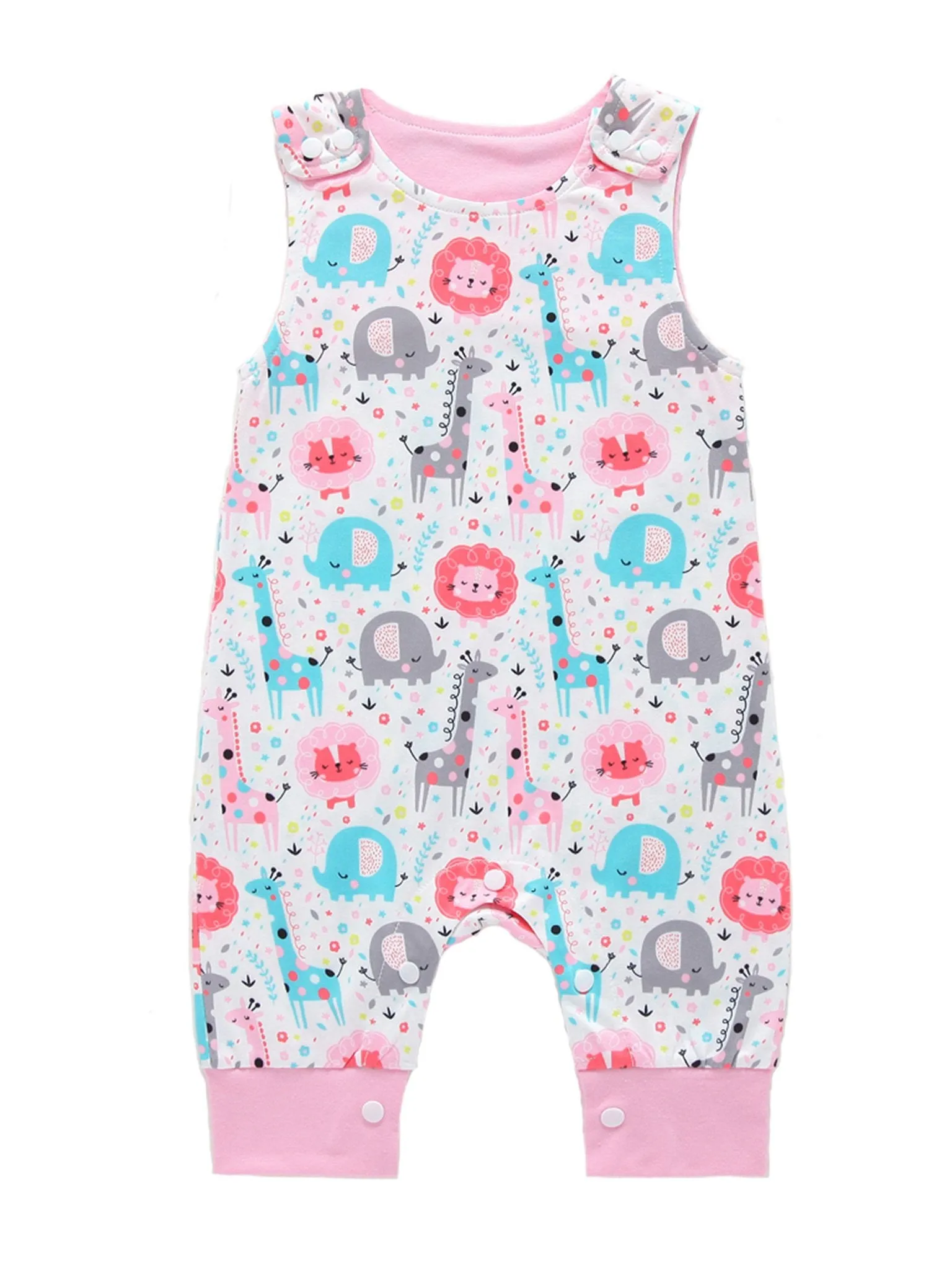 Printed Baby Sleeveless Jumpsuit