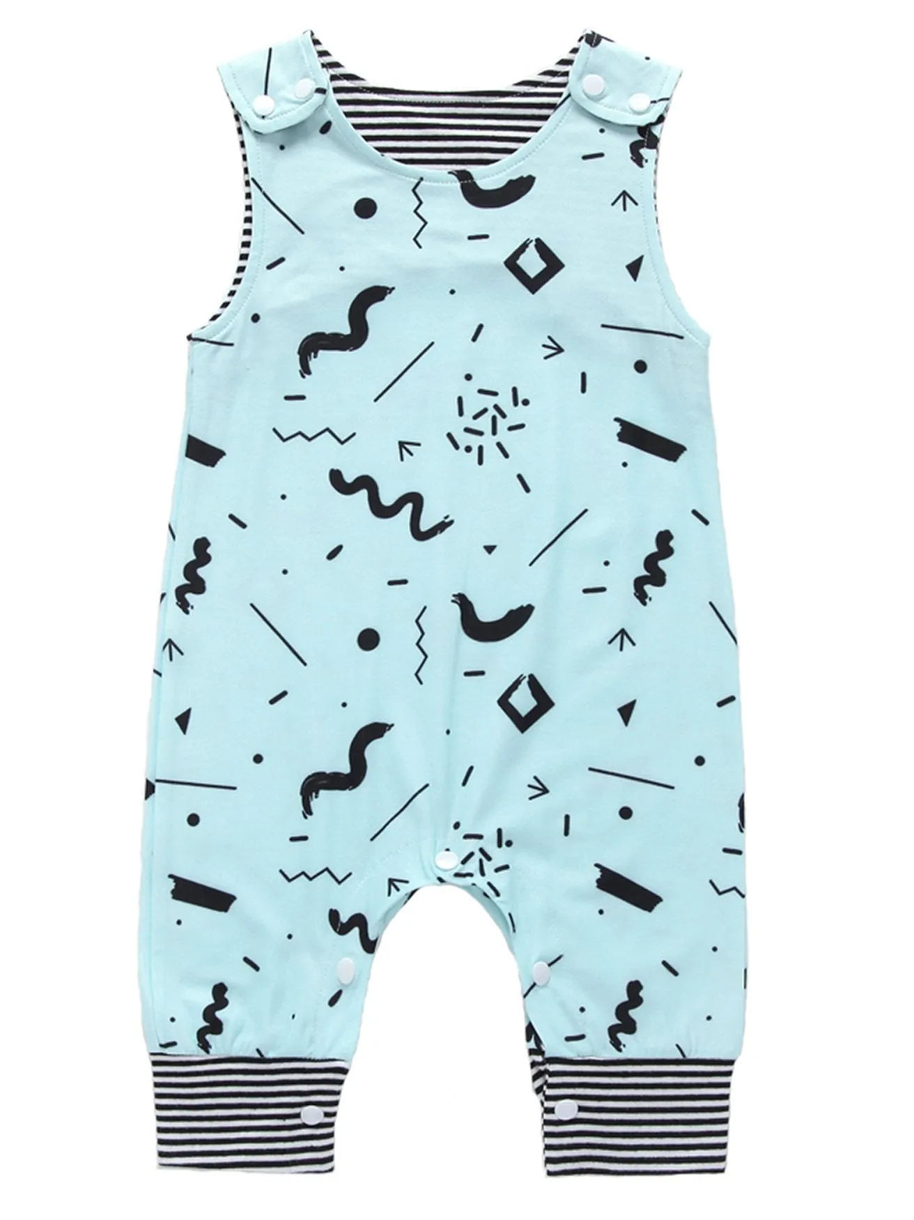 Printed Baby Sleeveless Jumpsuit