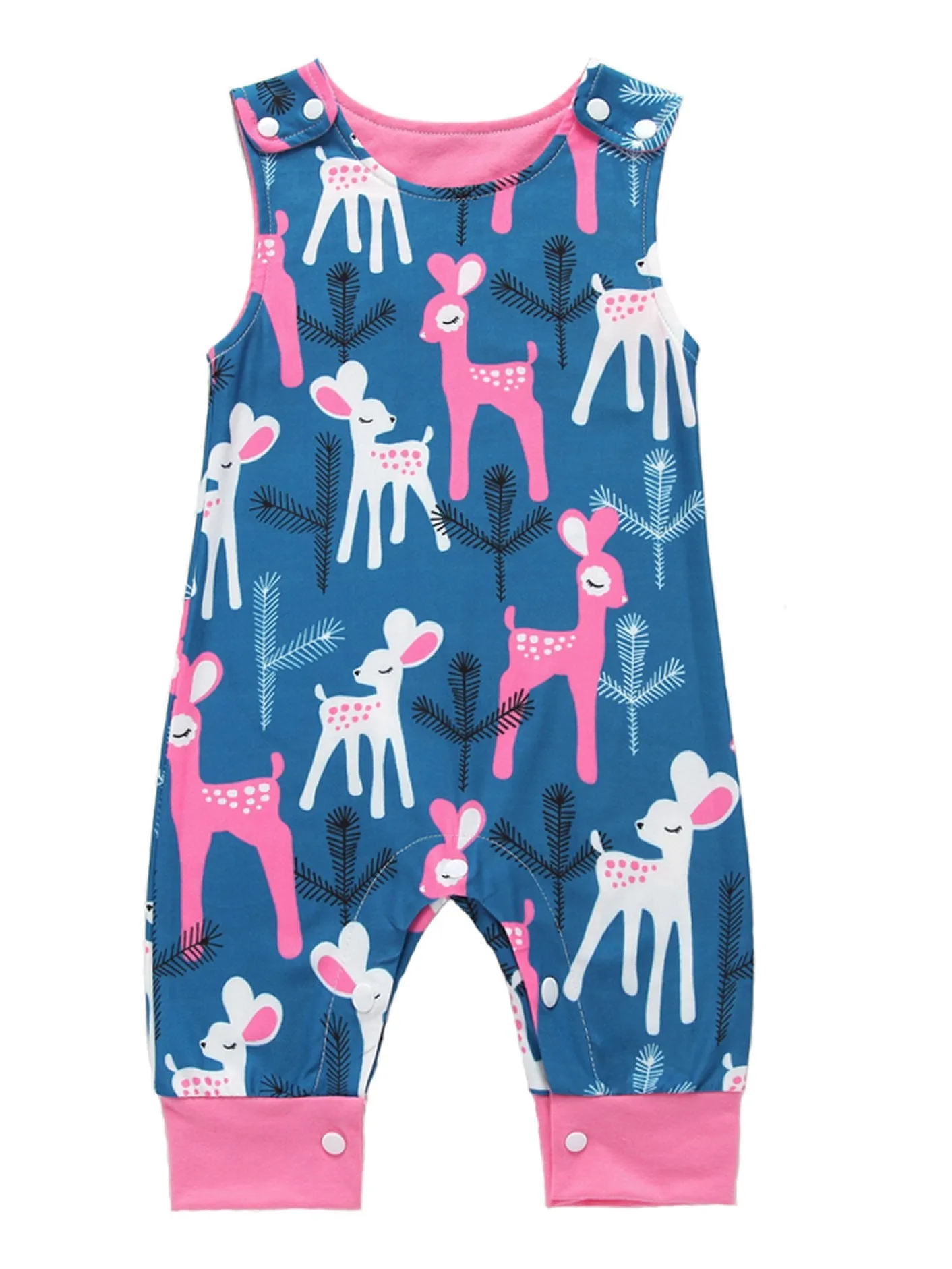 Printed Baby Sleeveless Jumpsuit