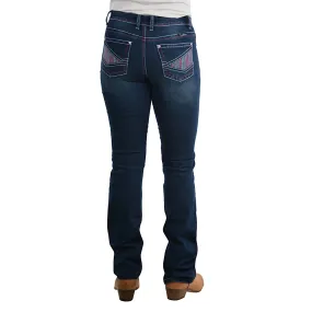 Pure Western Womens Jules Relaxed Rider Boot Cut Jean 36 Leg Twilight