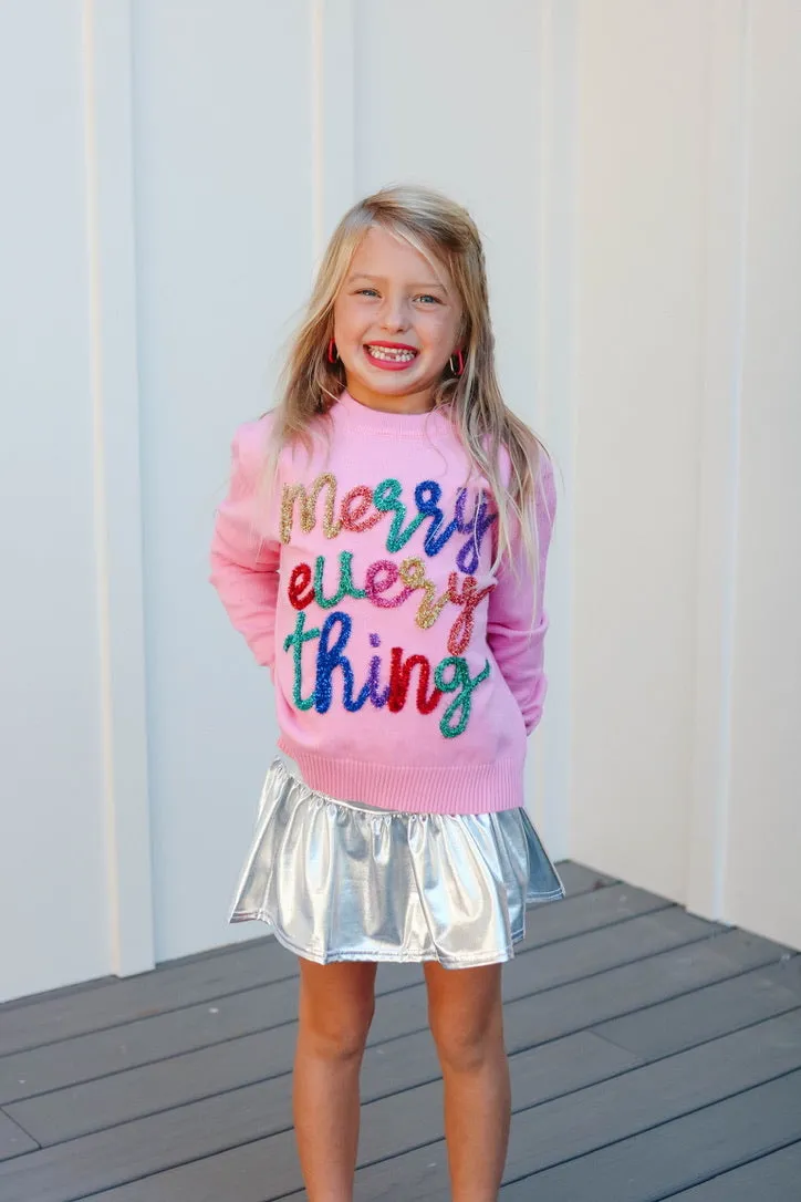 Queen of Sparkles Youth Merry Everything Sweater