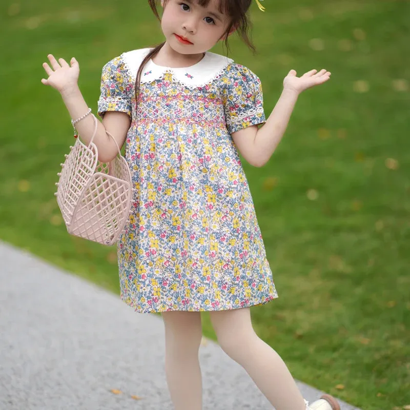 "Cami" Hand-Embroidered Smocked Dress