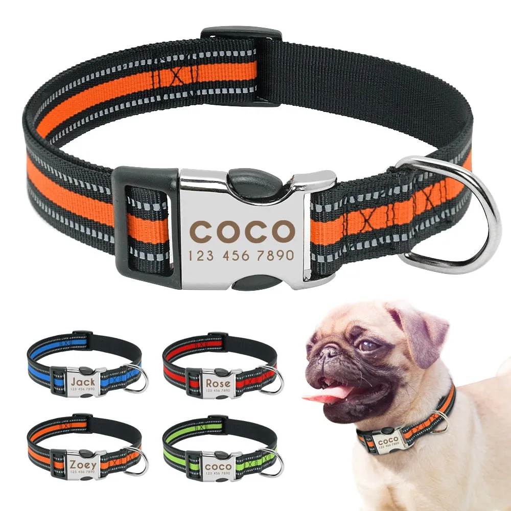 Reflective Personalized Custom Collar