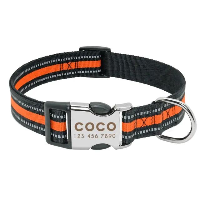 Reflective Personalized Custom Collar