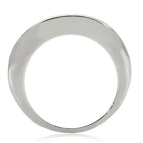 Rhodium   Ruthenium Brass Ring with AAA Grade CZ in Jet for Women Style 0W242