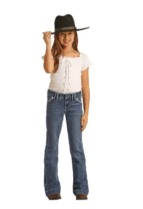 Rock & Roll Cowgirl Girl's High Rise Trouser RRGD5MRZQJ