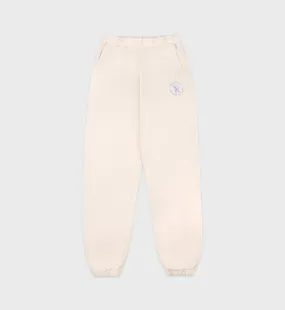 S&R Sweatpant - Cream/Sky Blue